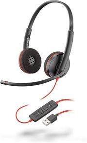 Plantronics - Blackwire 3220 USB-A Wired Headset - Dual Ear (Stereo) with Boom Mic - Connect to PC/Mac via USB-A - Works with Teams, Zoom & more