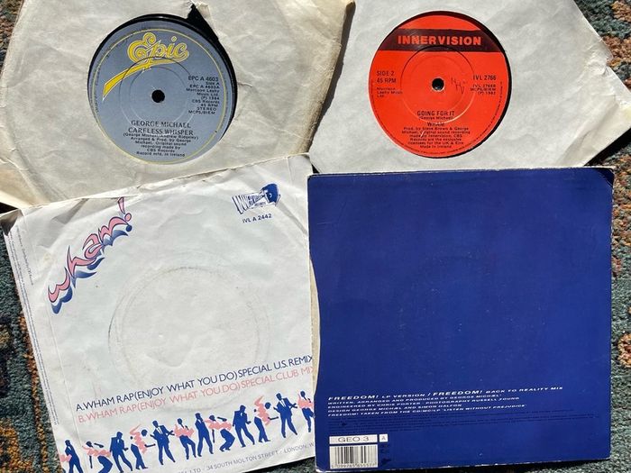 George Michael/Wham singles in vg+ condition 3 euros each or all 4 for 10 euros