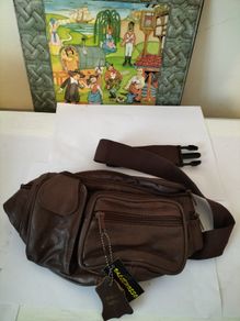 Brown Leather Hip Belt Bag