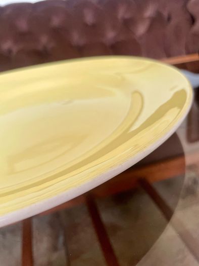 Arklow Pottery Ireland Farmhouse Kitchen Display Platter Pale Yellow 1960s