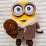 Minions Bob with Teddy Bear Soft Toy Minion Despicable Me Soft Plush approx. 30 cm. Used Please see photos Image 2