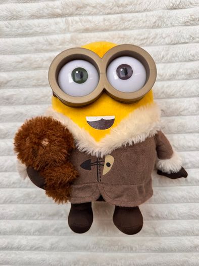 Minions Bob with Teddy Bear Soft Toy Minion Despicable Me Soft Plush approx. 30 cm. Used Please see photos