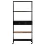 Book Cabinet 90x35x180 cm Rough Mango Wood & Iron Image 3