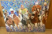 Acrylic  painting on board free postage