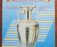 Very Rare 1991 Republic of Ireland v Poland - Euro 92 Qualifier Programme - Polska
