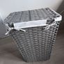 Grey Laundry Basket with Lid Image 3