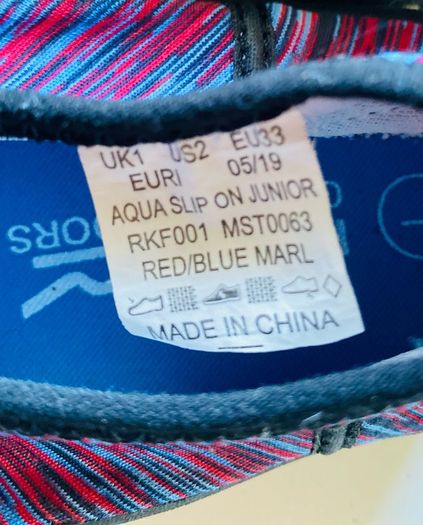 Water shoes for kids size UK1