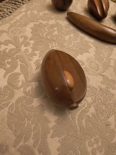 Carved Wooden Fruit.