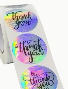 50pcs Thank You Gift Laser Cut Stickers. new, unopened.