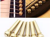 Guitar bridge pins set of 6 brass bridgepins