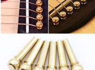 main image for ad Guitar bridge pins set of 6 brass bridgepins