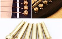 Guitar bridge pins set of 6 brass bridgepins