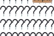 36PCS Metal Ceiling Hooks 1-1/4 Inch Multipurpose Vinyl Coated Screw-in Wall Hooks for Hanging Plants, Cups, Utensils, Lights and Stuff Great for Indoor &amp; Outdoor Use