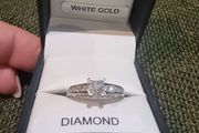 White Gold Diamond Ring Size N