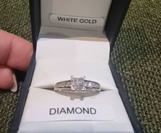 White Gold Diamond Ring Size N