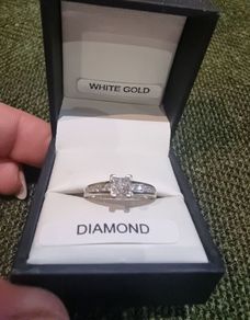 White Gold Diamond Ring Size N