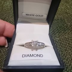 White Gold Diamond Ring Size N