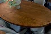 EZ Living 2.2m Oak Oval Dining Table Brand New
