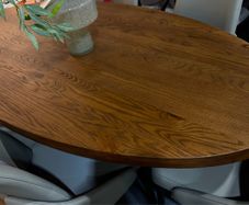 EZ Living 2.2m Oak Oval Dining Table Brand New