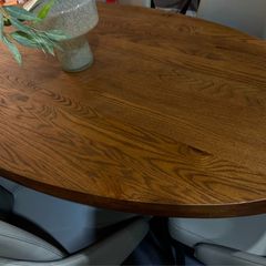 EZ Living 2.2m Oak Oval Dining Table Brand New