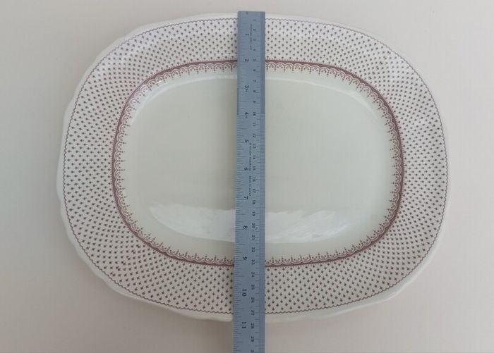 Beautiful Masons Patent Ironstone 13 Inch Oblong Serving Platter in the Ashlea Pattern, Post 1950