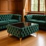 Coffee table with glass and metal legs Image 6