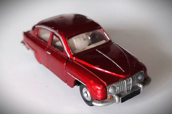Diecast Vintage Dinky Toys Saab 96 Met. Red - Good Condition/No Box