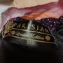 Fuzzy Dark purple open back top with chain, size S/M Image 6