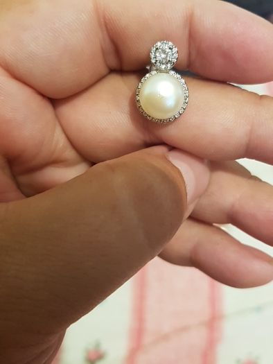 Genuine pearl earrings