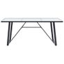 Dining Table White 200x100x75 cm Tempered Glass Image 2