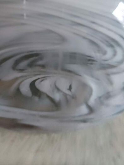 Ikea PS 2017 Glass Vase lina Vuorivirta Blue White Gray Swirl 10.5 INCHES  Sweden