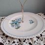 Pretty Floral Cake Plate With Handle Image 3