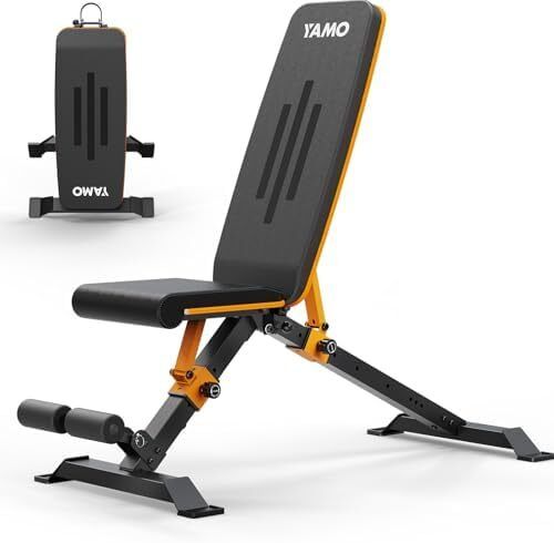 Foldable Weight Bench | Adjustable Workout Bench with 8 Backrest & 3 Seat Positions | Multifunctional Incline & Flat Bench for Home Gym | 300KG/660LB Capacity, Ergonomic Design