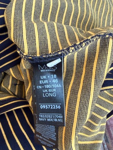 M&S stripe dress nautical yellow stripe chic relax fit