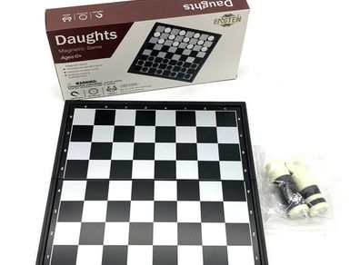 Childrens Draughts (Checkers) Magnetic Board Game