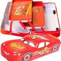 Disney Cars Lightning McQueen Three-layer Pencil Case Large Capacity Cartoon Car Stereo Pencil Case Learning Gift Multi-function Stationery