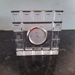 Lovely miniature Marquis crystal clock see size