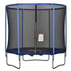 244cm Trampoline for Kids and Adult with Safety Enclosure Net Spring Pad Waterproof Jump Mat for Outdoor Indoor Use