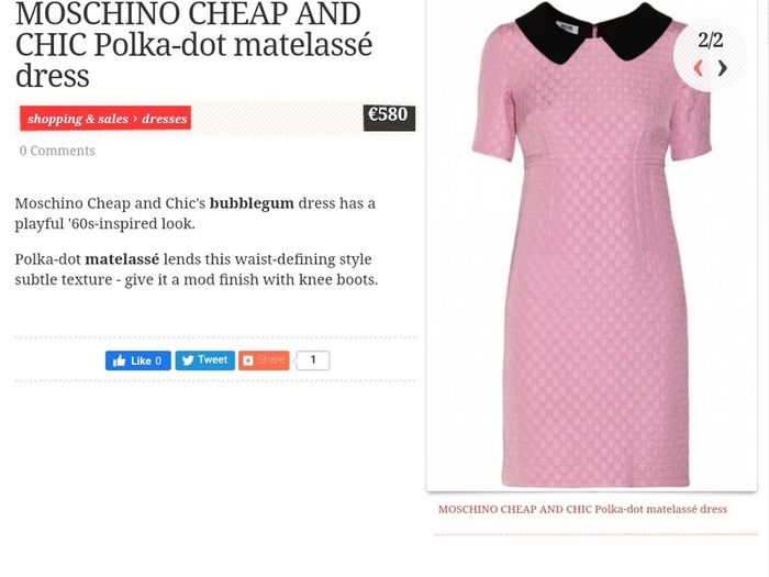 Moschino Pink Polka Runway Dress