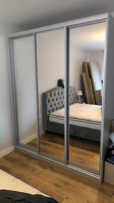 Sliding 3 Door Wardrobe Grey Colour