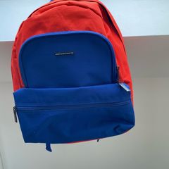 United Colors of Benetton Colorblock Backpack Red & Blue