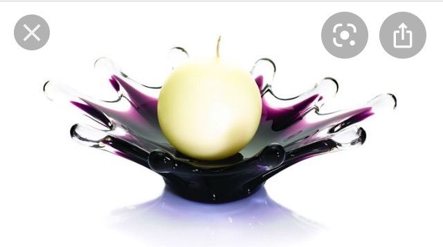 Newgrange living purple inksplash ball candleholder 22cm