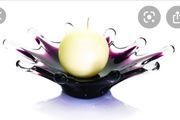 Newgrange living purple inksplash ball candleholder 22cm