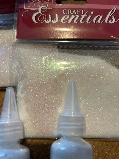 glitter and paint