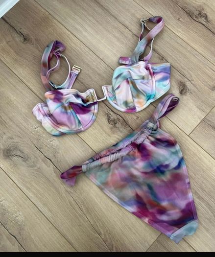 Asos marble print bikini size 10