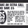 1997 Ireland 20 unit Lifestyle Sports clothing stores (ODS2) Call Card Used. Telecom Eireann card number 1159. Image 2