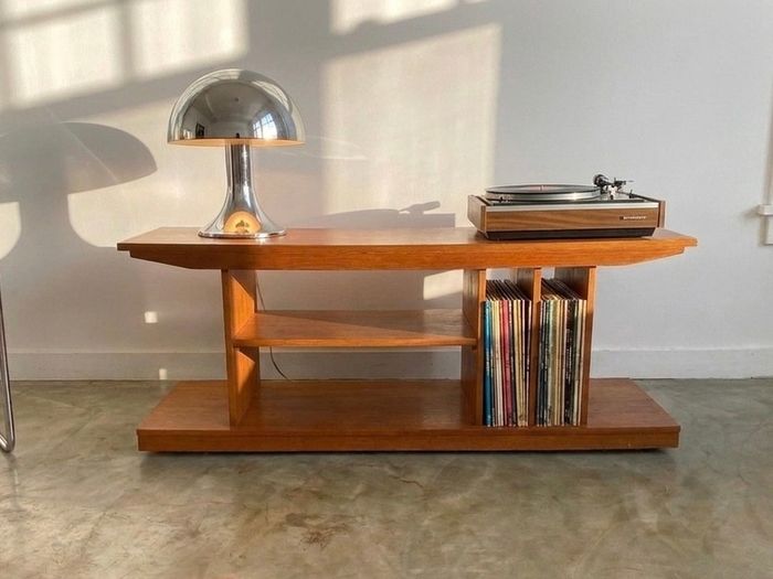 Vintage Mid Century Teak Media Unit / Vinyl Record Cabinet / TV Stand