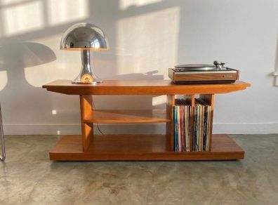 Vintage Mid Century Teak Media Unit / Vinyl Record Cabinet / TV Stand