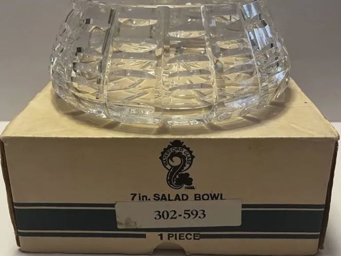 CRAZY CHEAP Waterford Crystal Eagle & Waterford Crystal Tralee Bowl & Bronze Metal Art Nouveau period Vintage Large Candelabra - early 1900's