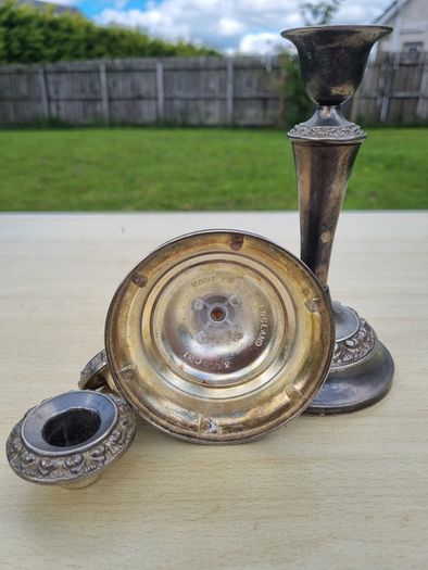 Silver-plated Ianthe candlesticks